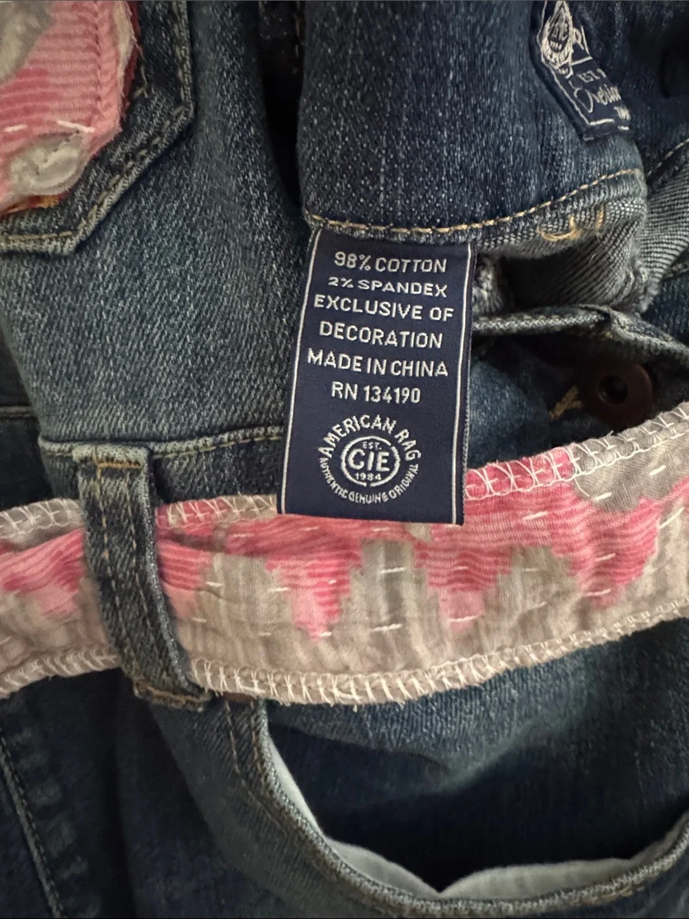 OVERALLS UPCYCLED  18.5” waist American Rag Handmade with Kantha BOHO 🌸 FESTIVAL